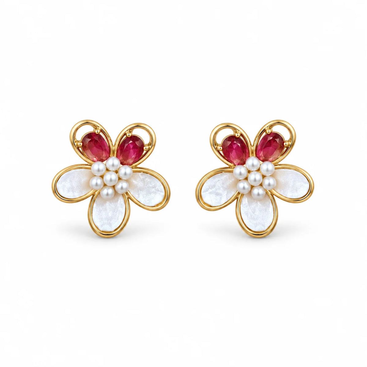 Pink Daisy Studs
