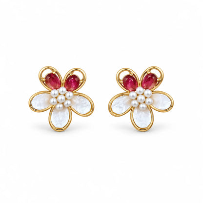 Pink Daisy Studs