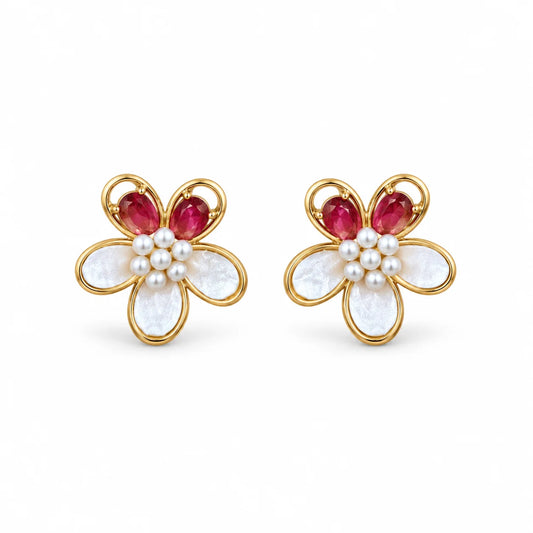 Pink Daisy Studs