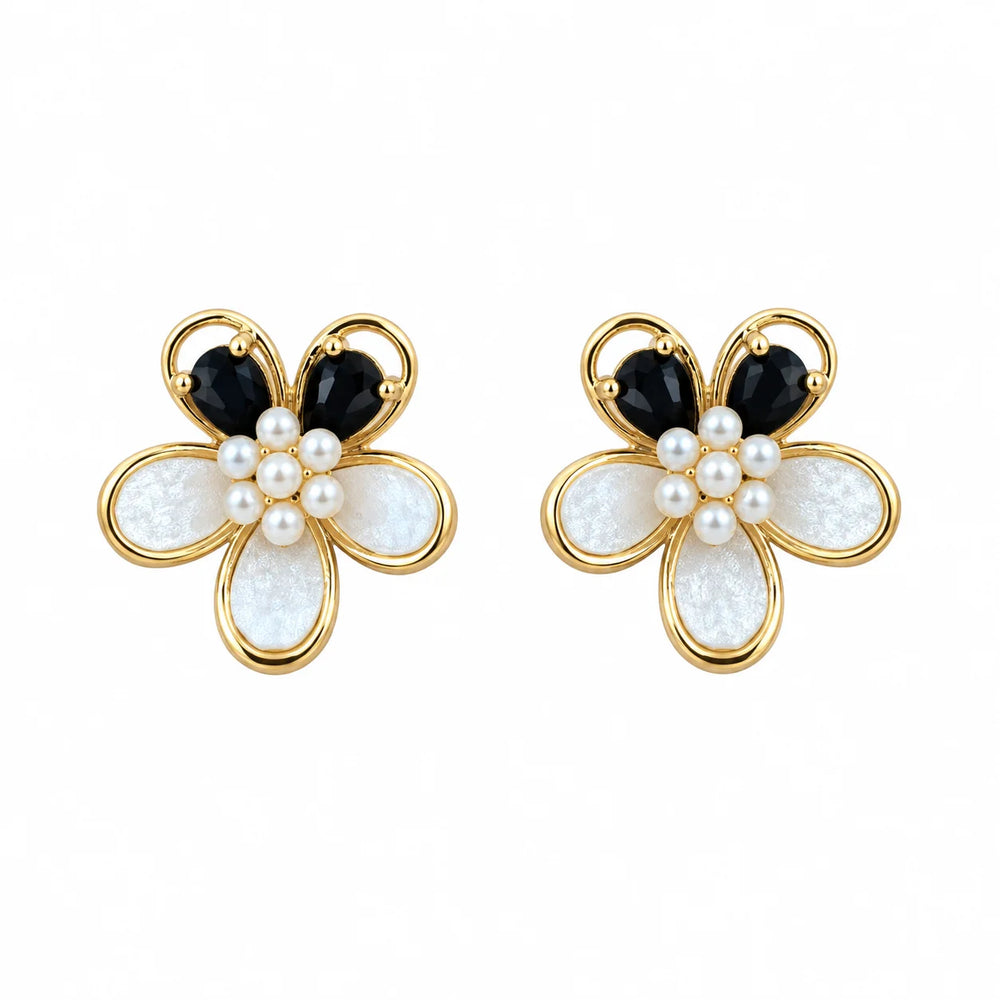 Black Daisy Studs
