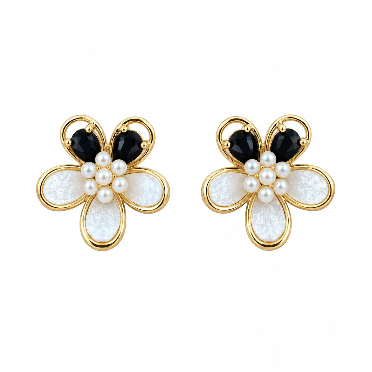Black Daisy Studs