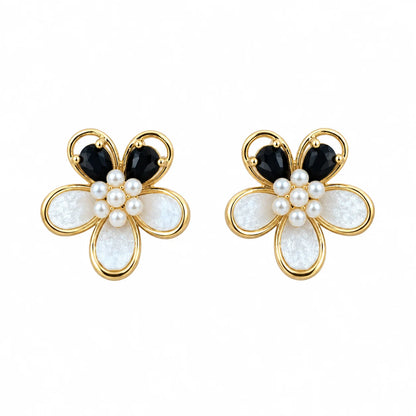 Black Daisy Studs