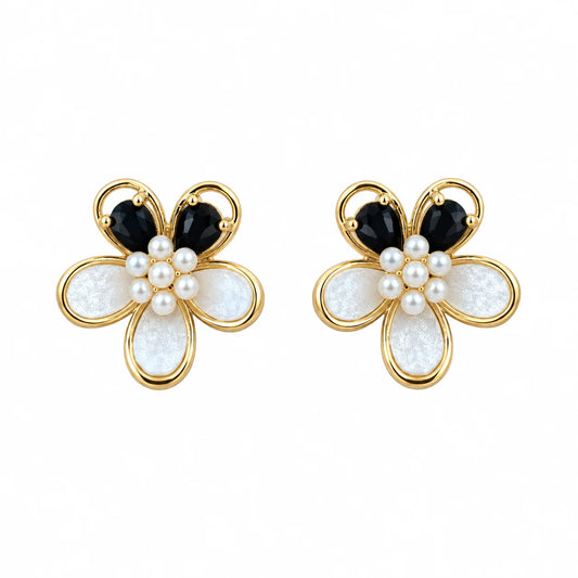Black Daisy Studs