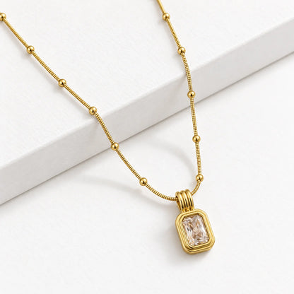 Crystal Bar Necklace