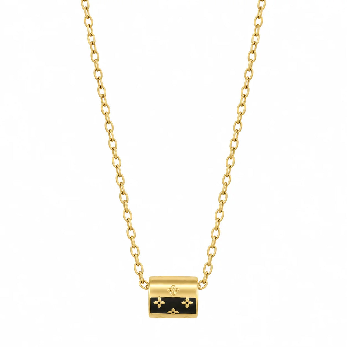 Gold Barrel Necklace