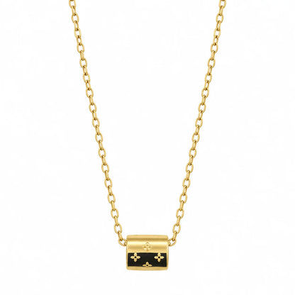 Gold Barrel Necklace