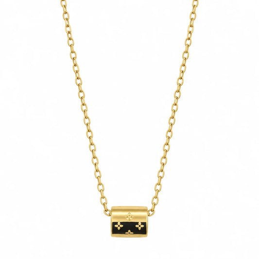 Gold Barrel Necklace