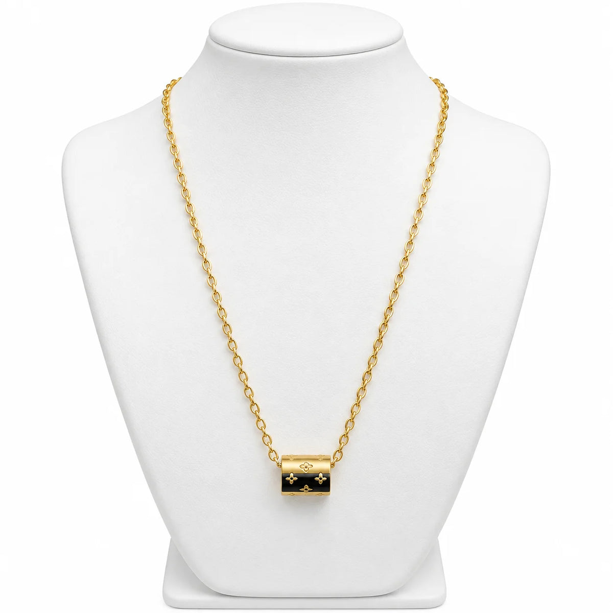 Gold Barrel Necklace