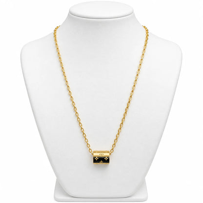 Gold Barrel Necklace