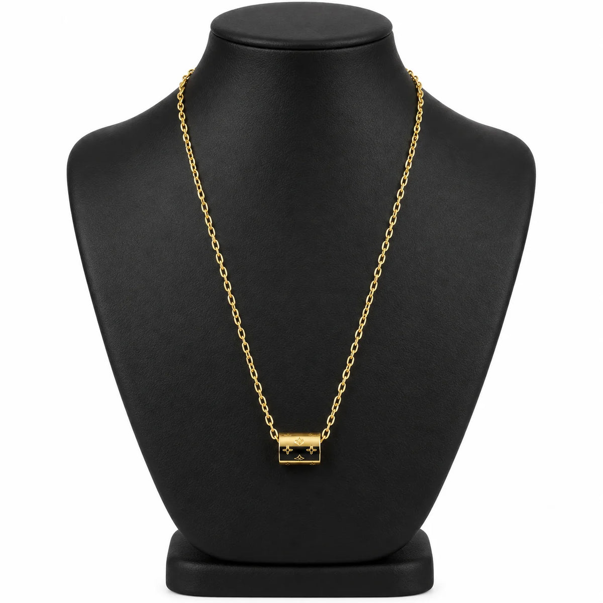 Gold Barrel Necklace