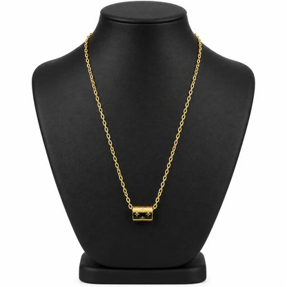 Gold Barrel Necklace