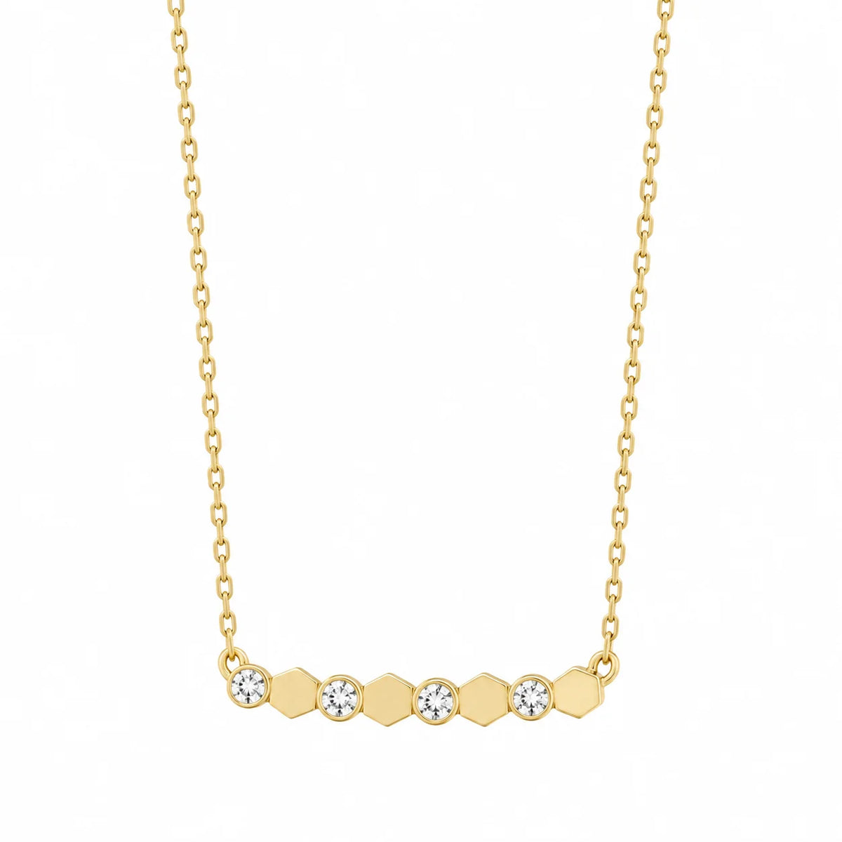 Hexagon Bar Necklace
