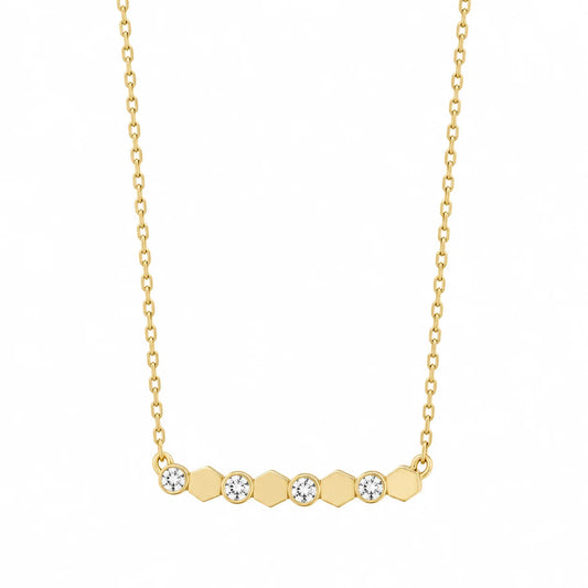 Hexagon Bar Necklace