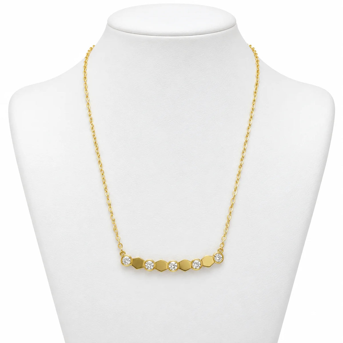 Hexagon Bar Necklace