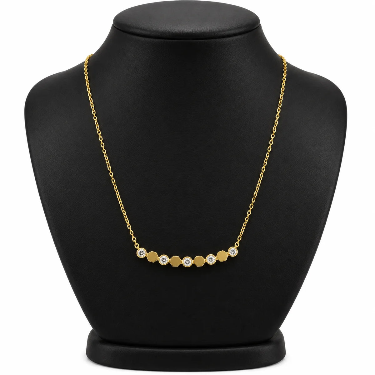 Hexagon Bar Necklace
