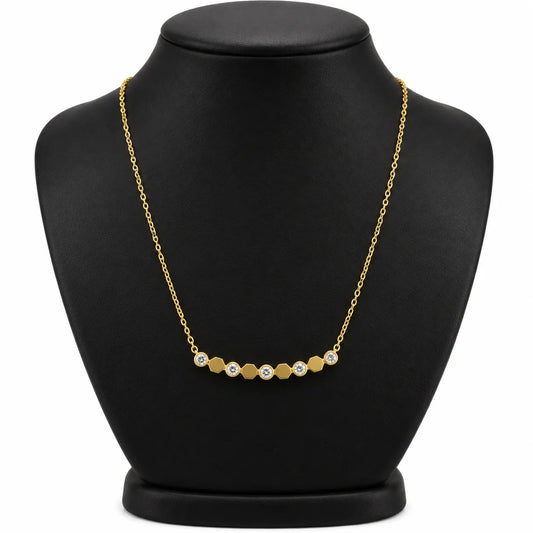 Hexagon Bar Necklace