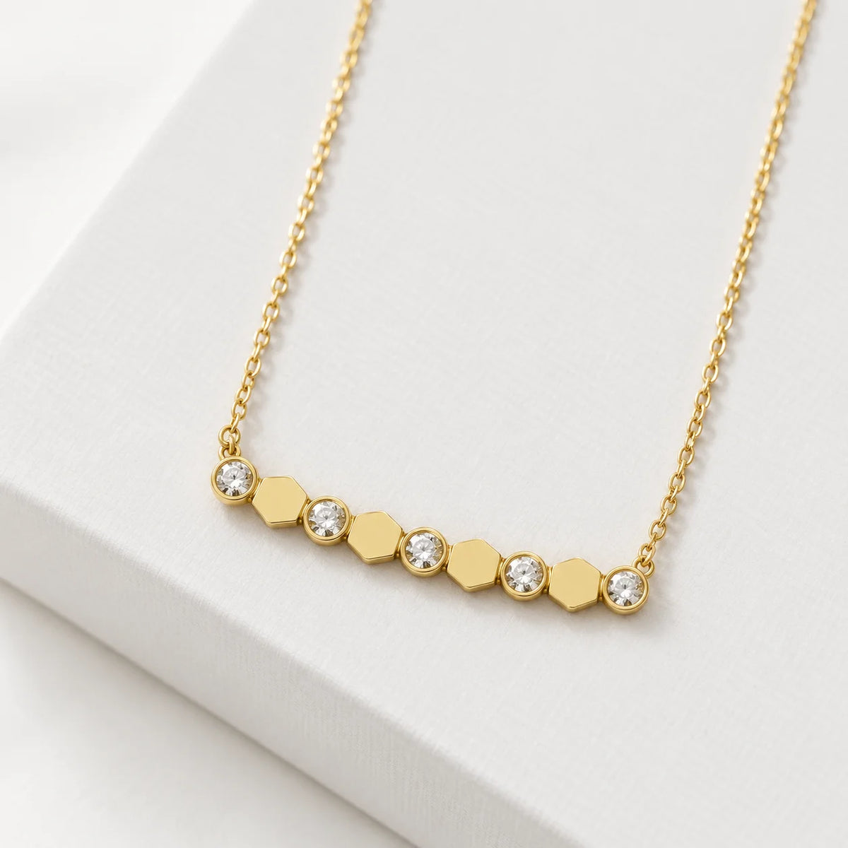 Hexagon Bar Necklace