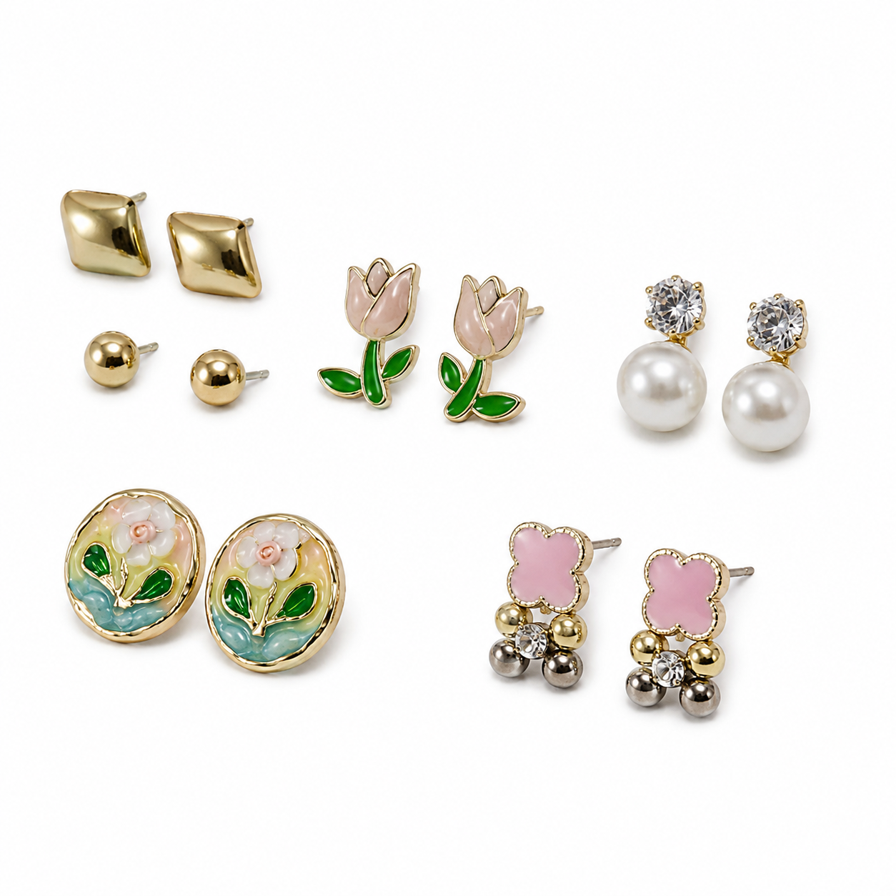 7 Days of Studs - Rose Pink