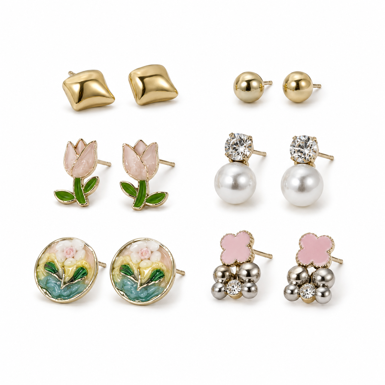 7 Days of Studs - Rose Pink