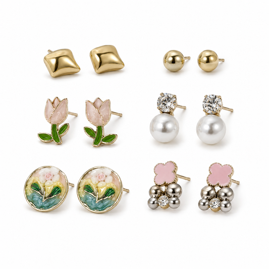 7 Days of Studs - Rose Pink
