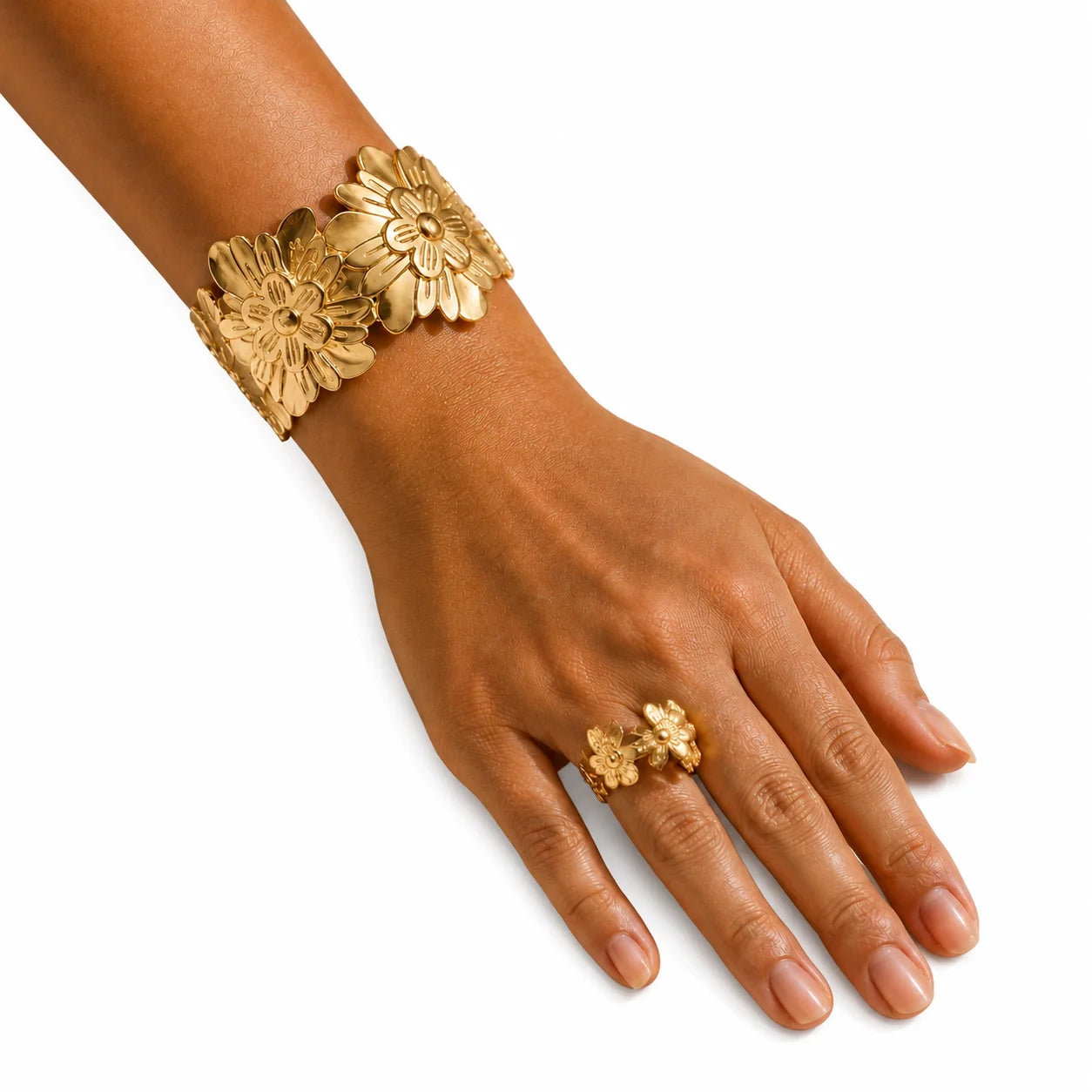 Golden Petal Cuff