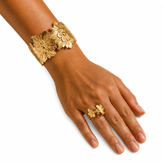 Golden Petal Cuff
