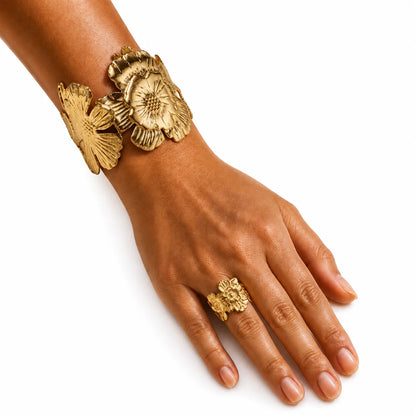 Golden Petal Cuff