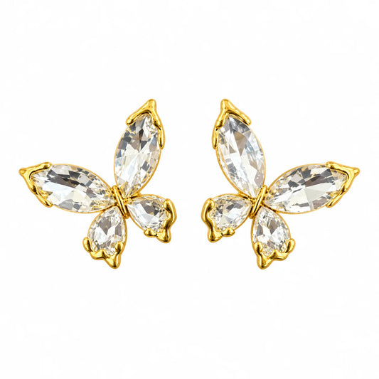 Butterfly  Crystal Studs