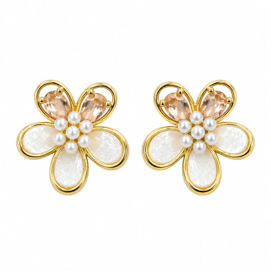 Rose Gold Daisy Studs