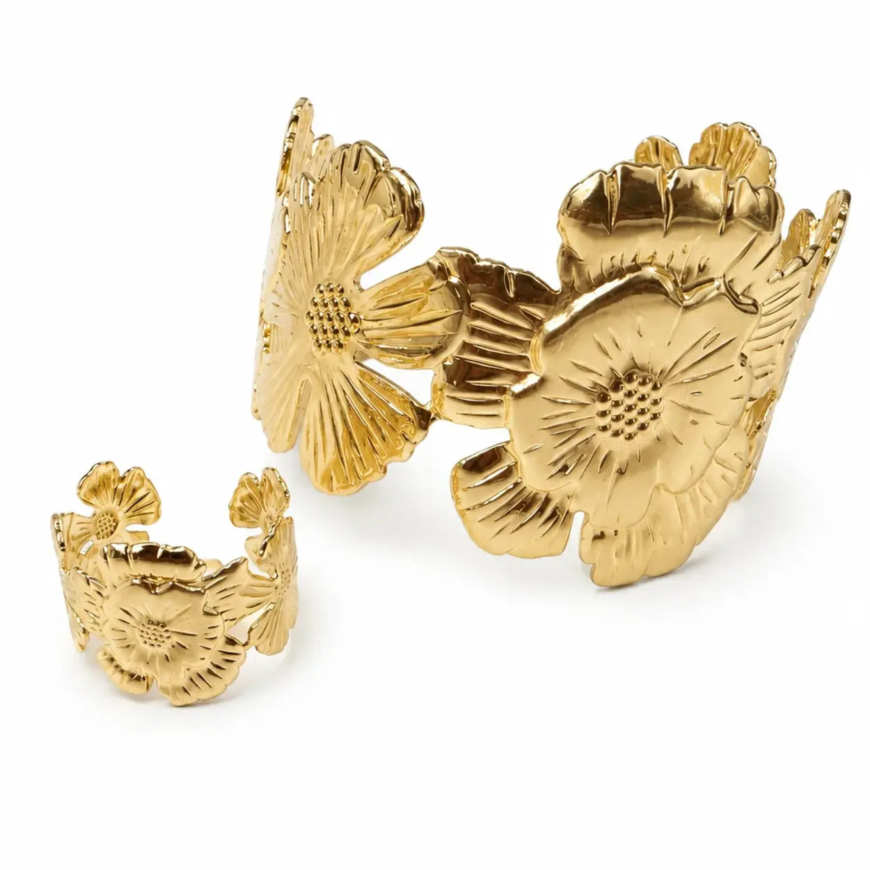 Golden Petal Cuff
