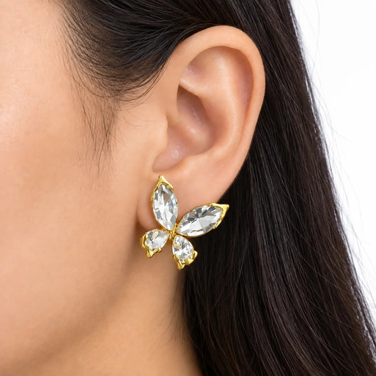 Butterfly  Crystal Studs