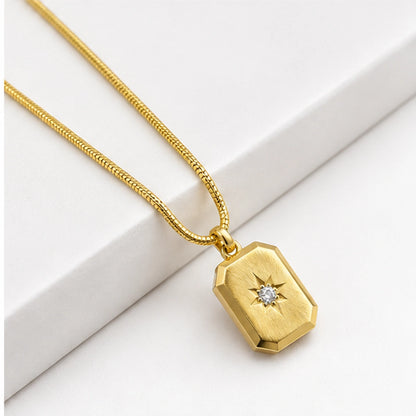 Stoned Bar Necklace