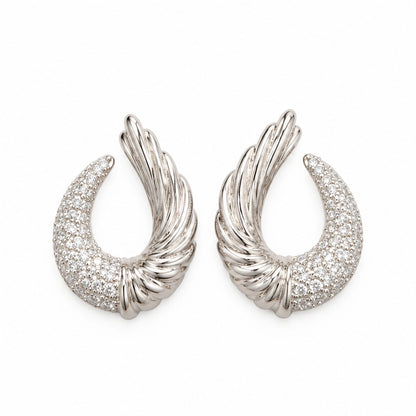 Crescent Earrings - Silver